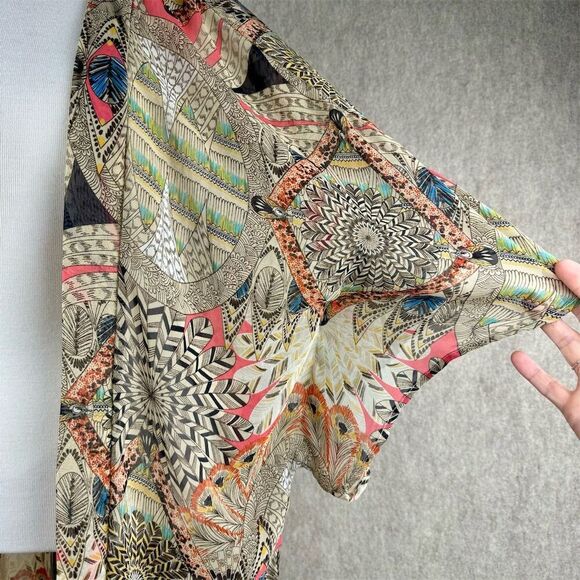 Aina Be Women's Boho Print Kimono Size L Multicolor - Picture 2 of 6